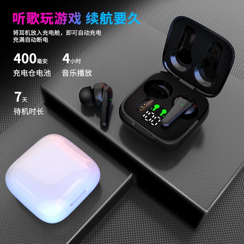 Đảm bảo chất lượng nhà máy công nghệ đen sản phẩm mới J6 tai nghe bluetooth 5.2 ENC giảm tiếng ồn tai nghe bluetooth không dây màn hình kỹ thuật số tai nghe chơi game