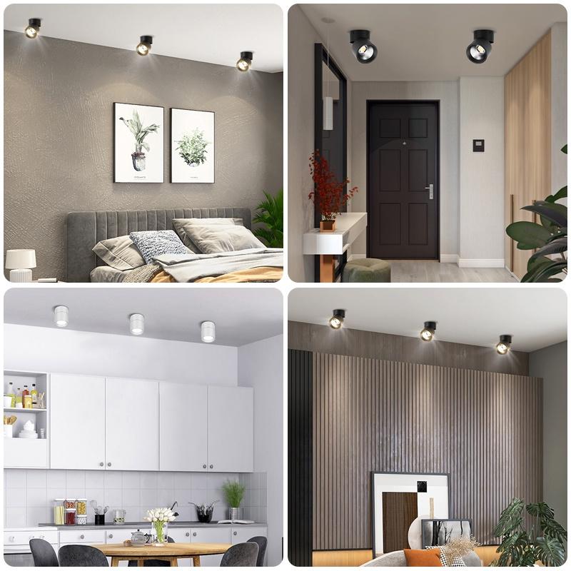 Đèn Led Âm Trần 5w 7w 10w 15w có thể gấp gọn tiện dụng chất lượng cao, Đèn Ống Bơ, Đèn Rọi