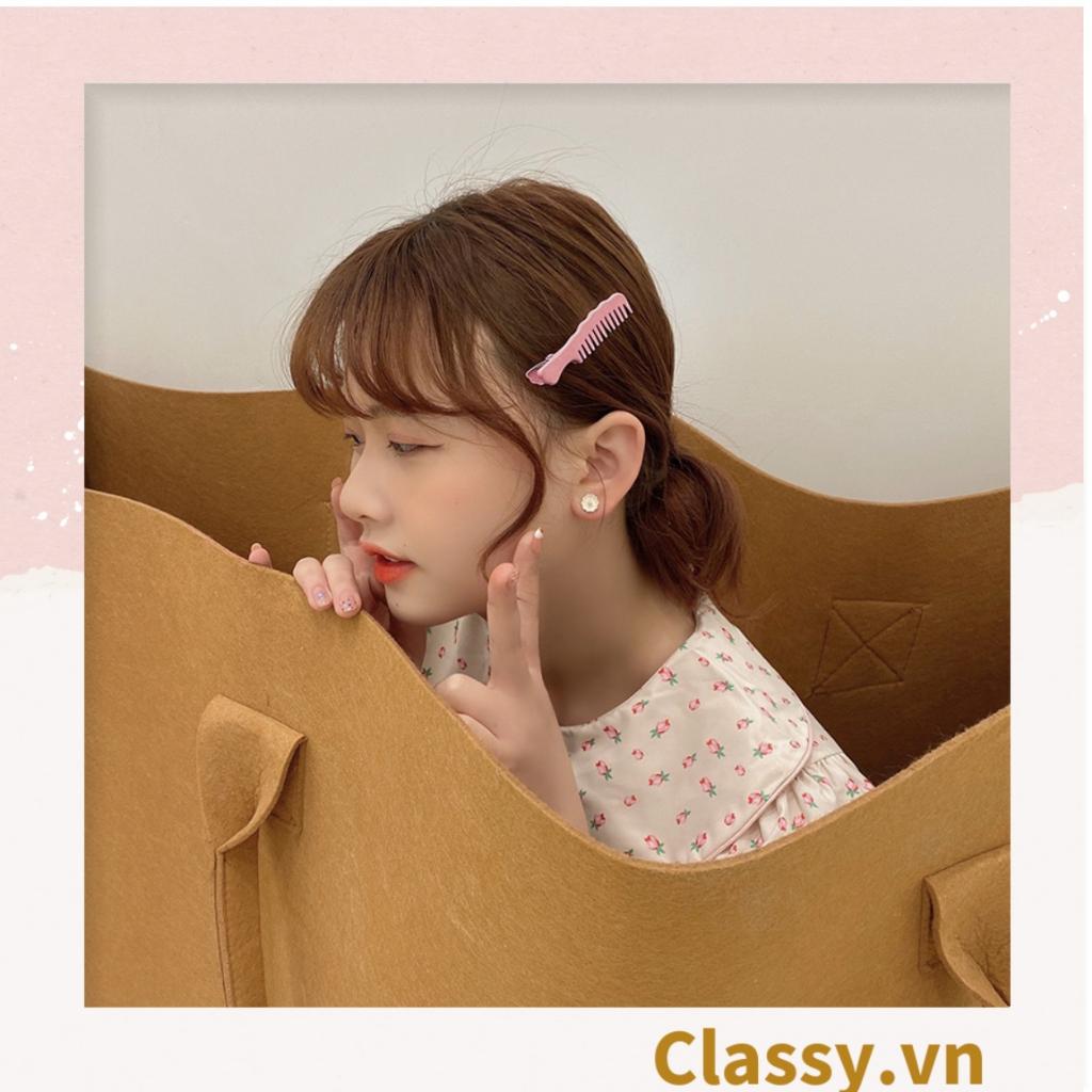 Kẹp tóc mái Classy kiểu dáng chiếc lược, màu sắc pastel nhẹ nhàng dành cho nữ PK1236