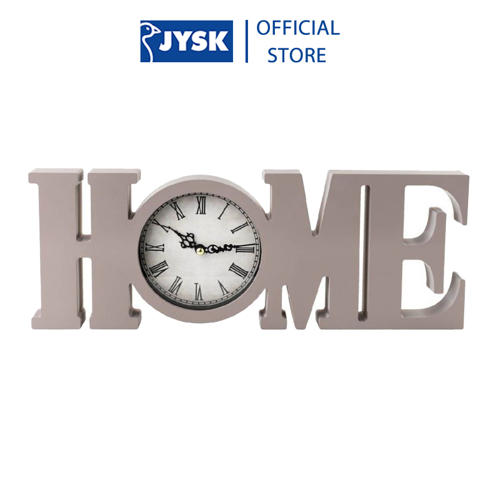 Đồng hồ để bàn kim trôi | JYSK Joar | nhựa hình chữ Home/Love màu xám |  R39xS4xC15cm