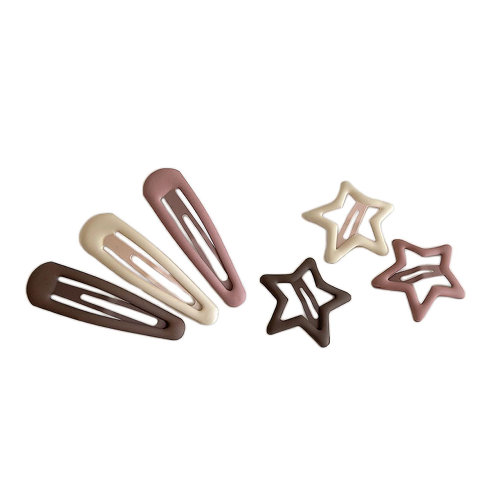6 Pieces Metal Snap Hair Clips Hairpins Elegant Hair Barrettes for Leisure Casual