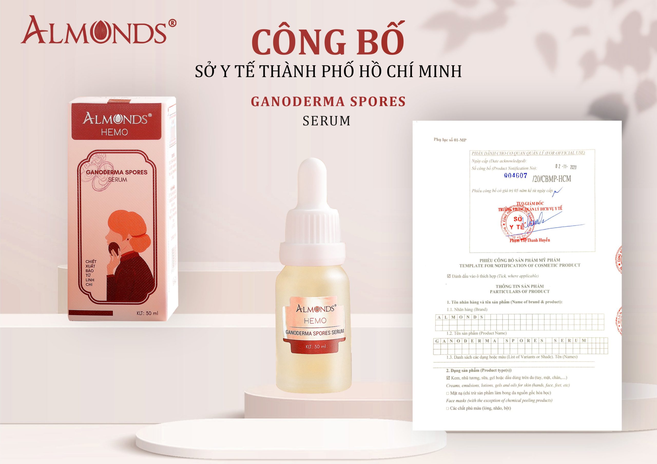 Bộ xóa sạch nám máu và giãn mao mạch almonds 3sp