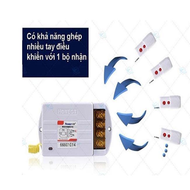 Công tắc điều khiển từ xa Honest 1KM bật tắt máy bơm , động cơ và các thiết bị điện 30A/220 NÚT ĐỔ SIÊU BỀN