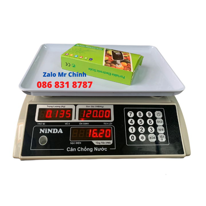 Cân Chống Nước Điện Tử Tính Tiền Tự Động 30kg/5g SN863 Bán Hàng Tiếng Việt, dùng cân thủy hải sản, hoa quả thực phẩm