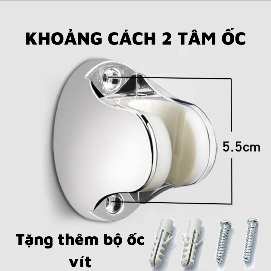 Giá đỡ treo vòi sen tắm nhôm chỉnh được góc tiện lợi, cao cấp