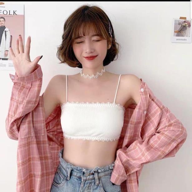 Áo bra cotton hai dây
