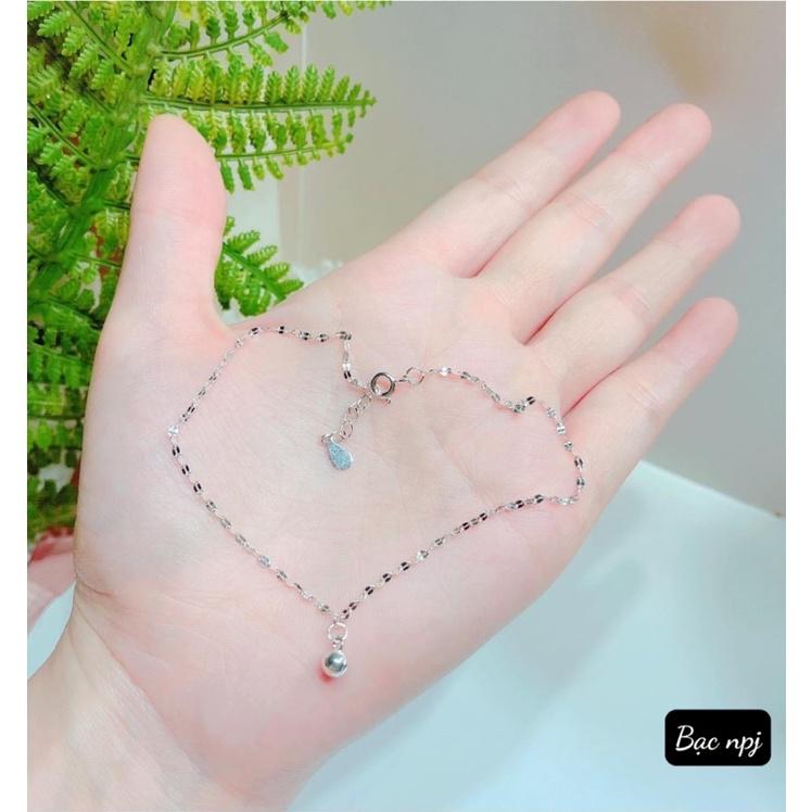 Lắc chân gắn chuông , Lắc chân nữ Bạc Ta đơn giản, nhẹ nhàng -Bạc npj