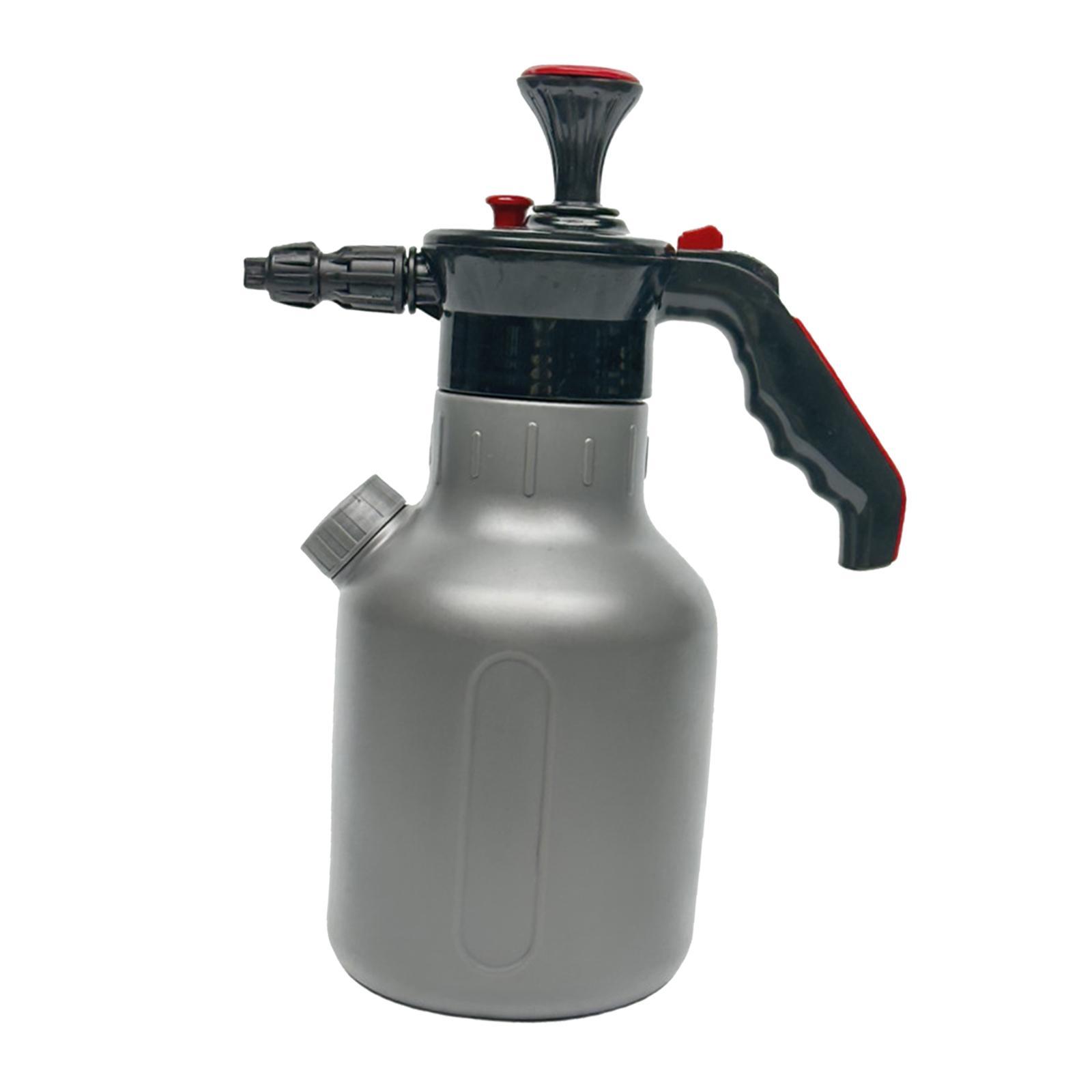 Spray Kettle Manual Foaming Sprayer 1.8L Hand Pressurized Manual Two Nozzles Pressure Foam Sprayer Car Wash Pump for Home Cleaning