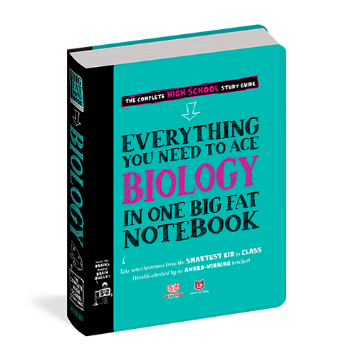 Sách Everything You Need To Ace Biology Big Fat Notebooks ( Sổ Tay Sinh Học Tiếng Anh ) - Tổng Hợp Kiến Thức Sinh Học Cho Học Sinh Lớp 8 Đến Lớp 12 - Á Châu Books, Bìa Cứng, In Màu