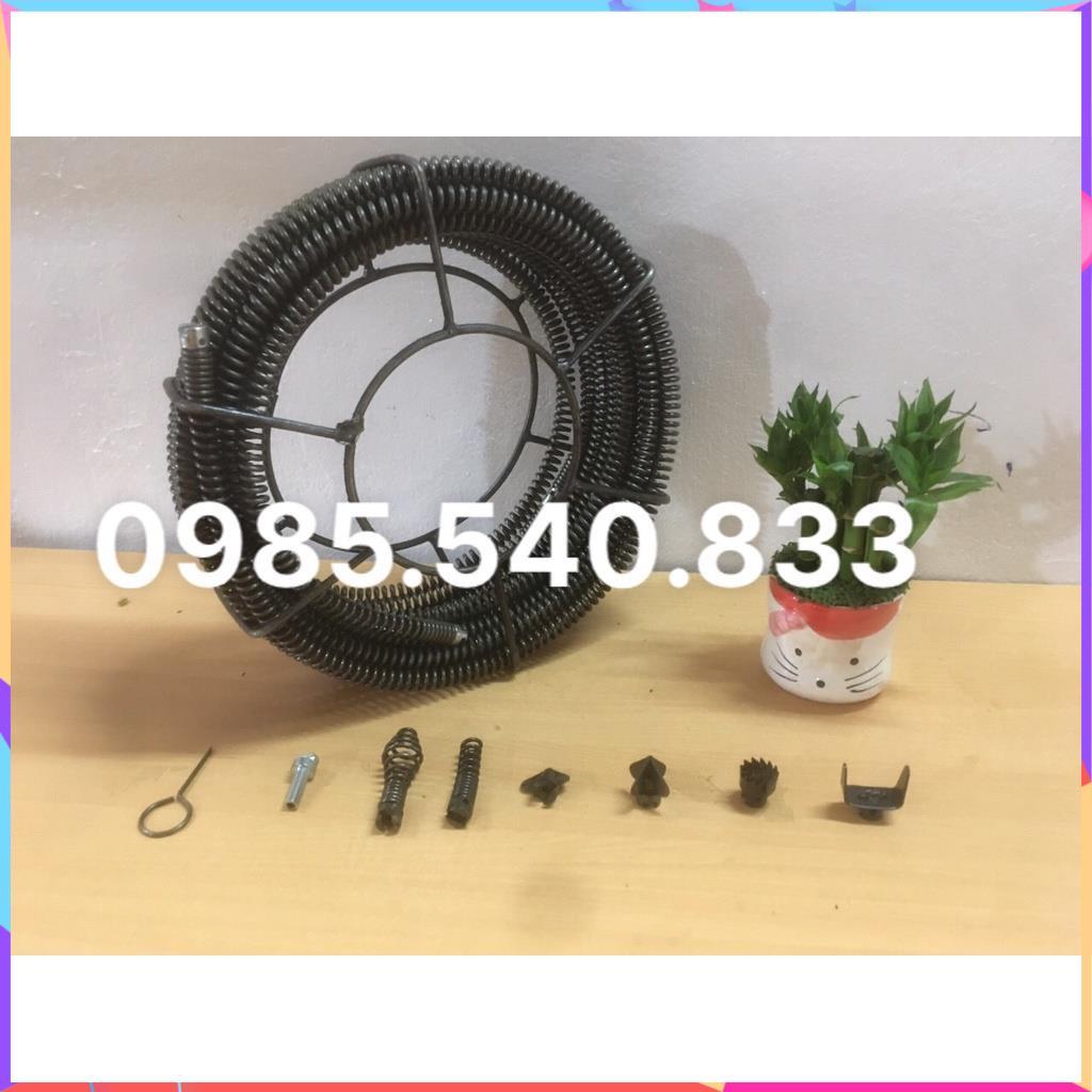Dây thông tắc cống 3m, đánh bồn cầu, bồn rửa bát dùng cho máy khoan