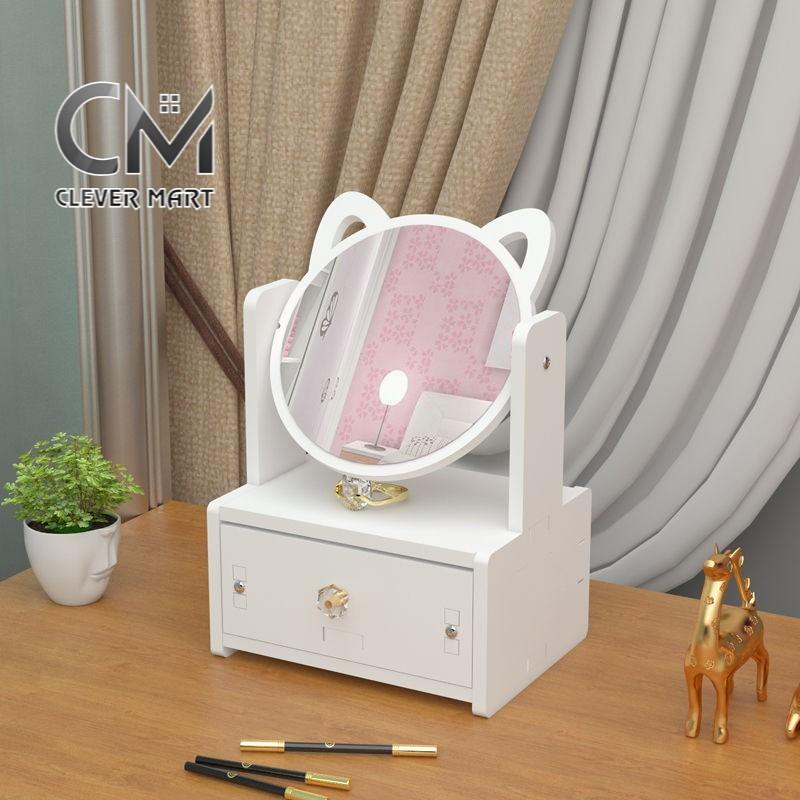 Kệ mỹ phẩm mèo kèm gương tai mèo xinh xắn