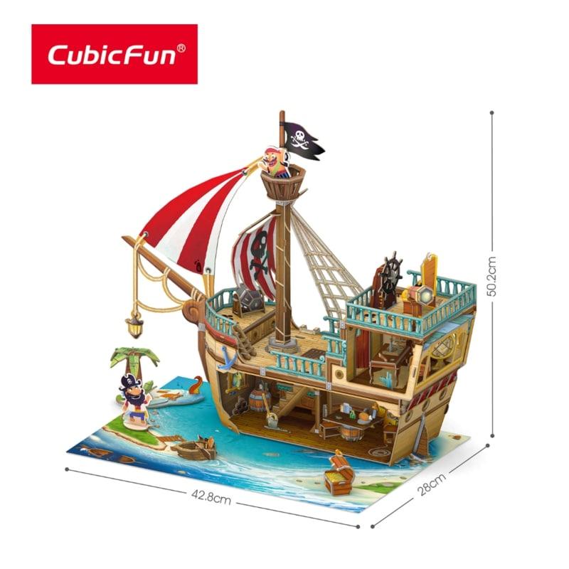 Đồ Chơi CUBIC FUN Trẻ Em Xếp Hình 3D: Kho Báu Tàu Hải Tặc P832H