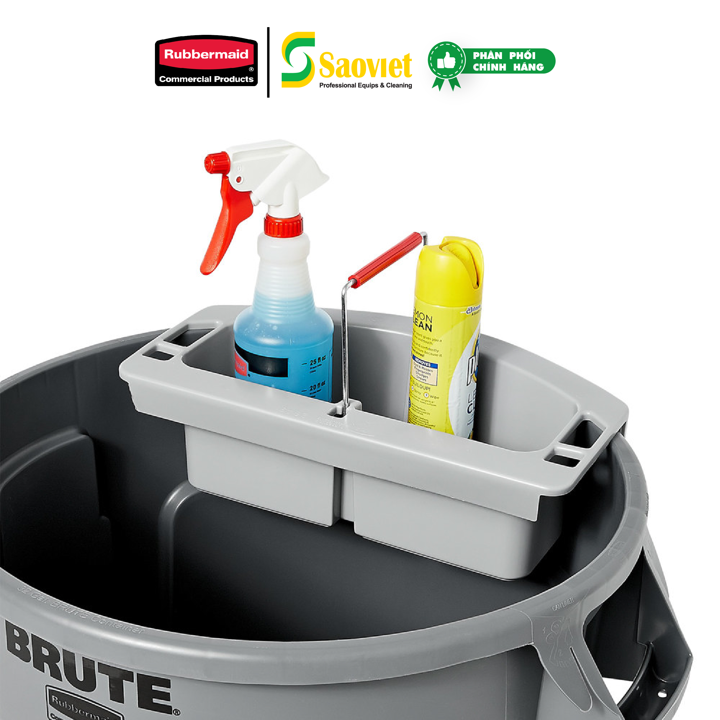 Khay Đựng Dụng Cụ Vệ Sinh Cao Cấp RUBBERMAID (Chính Hãng) - SKU: FG264900GRAY | SAOVIETCO