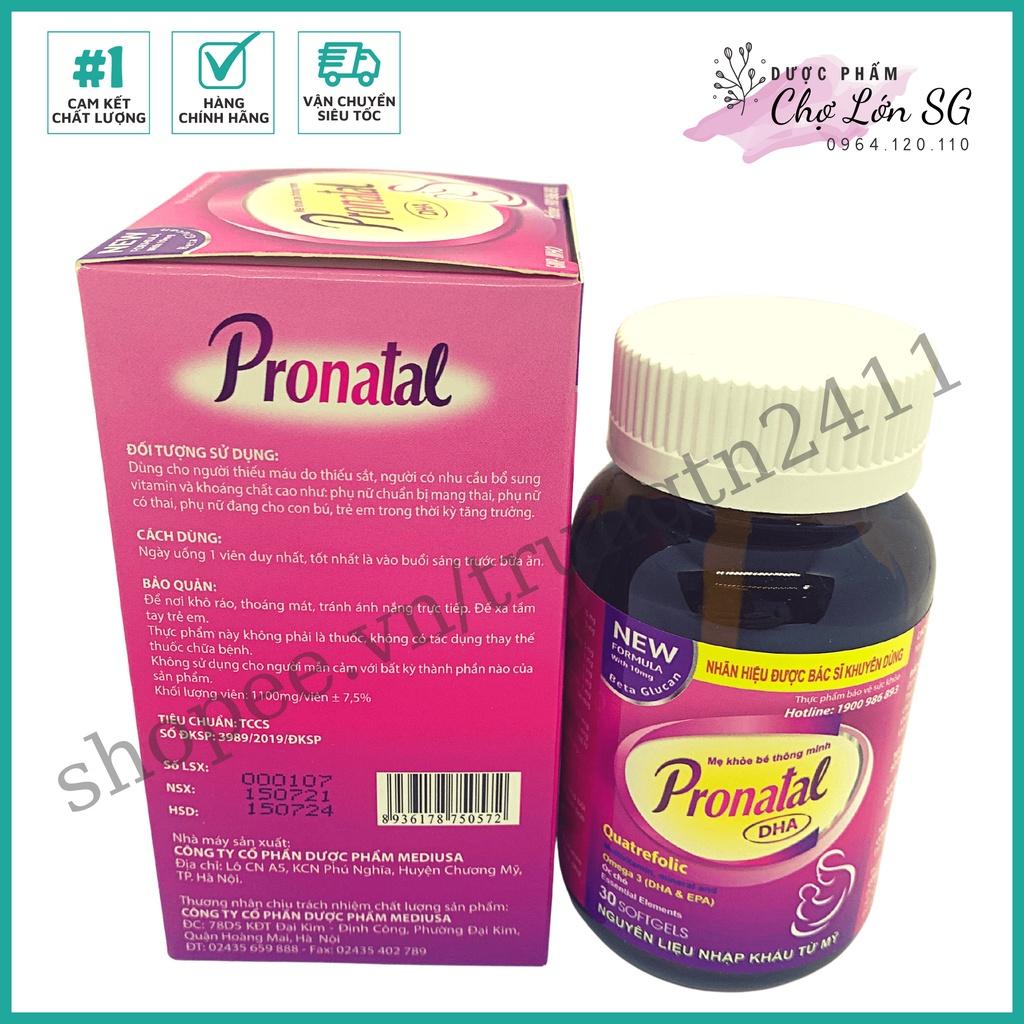 Viên uống bổ bầu PRONATAL DHA bổ sung dưỡng chất cho mẹ và bé - Hộp 30 viên