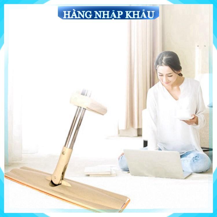 Cây lau nhà tự vắt thông minh xoay 360 độ chổi phẳng lau nước sàn nhà tường gỗ siêu sạch