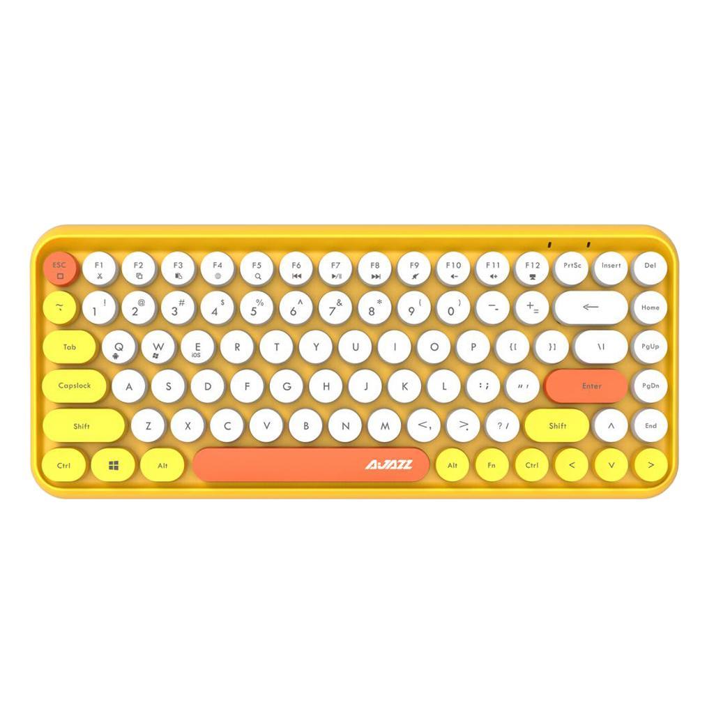 84 Key Wireless Bluetooth Lightless Keyboard for PC Laptop Tablet Yellow
