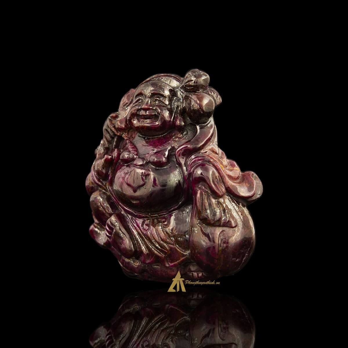 Mặt dây chuyền Phật Di Lặc Ruby #MRB0004 - Tự nhiên thiên nhiên - Cam kết hàng thật 100%