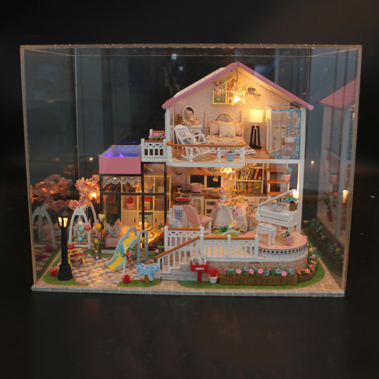 Mô hình nhà DIY Doll House Sweet Words Kèm Mica Chống bụi