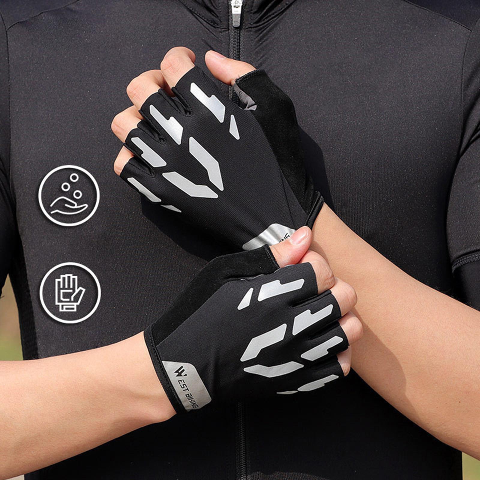 Unisex Cycling Gloves Half Finger Padded Fingerless