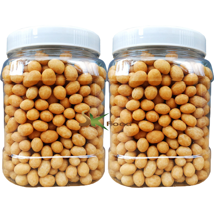 1KG ĐẬU PHỘNG CỐT DỪA SẤY GIÒN - 2 HŨ NHỰA 500G