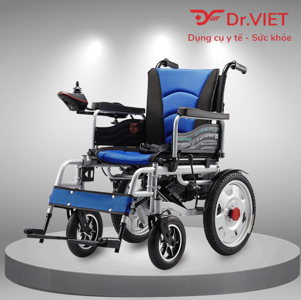 Xe lăn điện Tarjemy TJM-XD08 chính hãng dành cho người già, người khuyết tật chống trượt, có còi báo y tế giúp an toàn hơn khi di chuyển