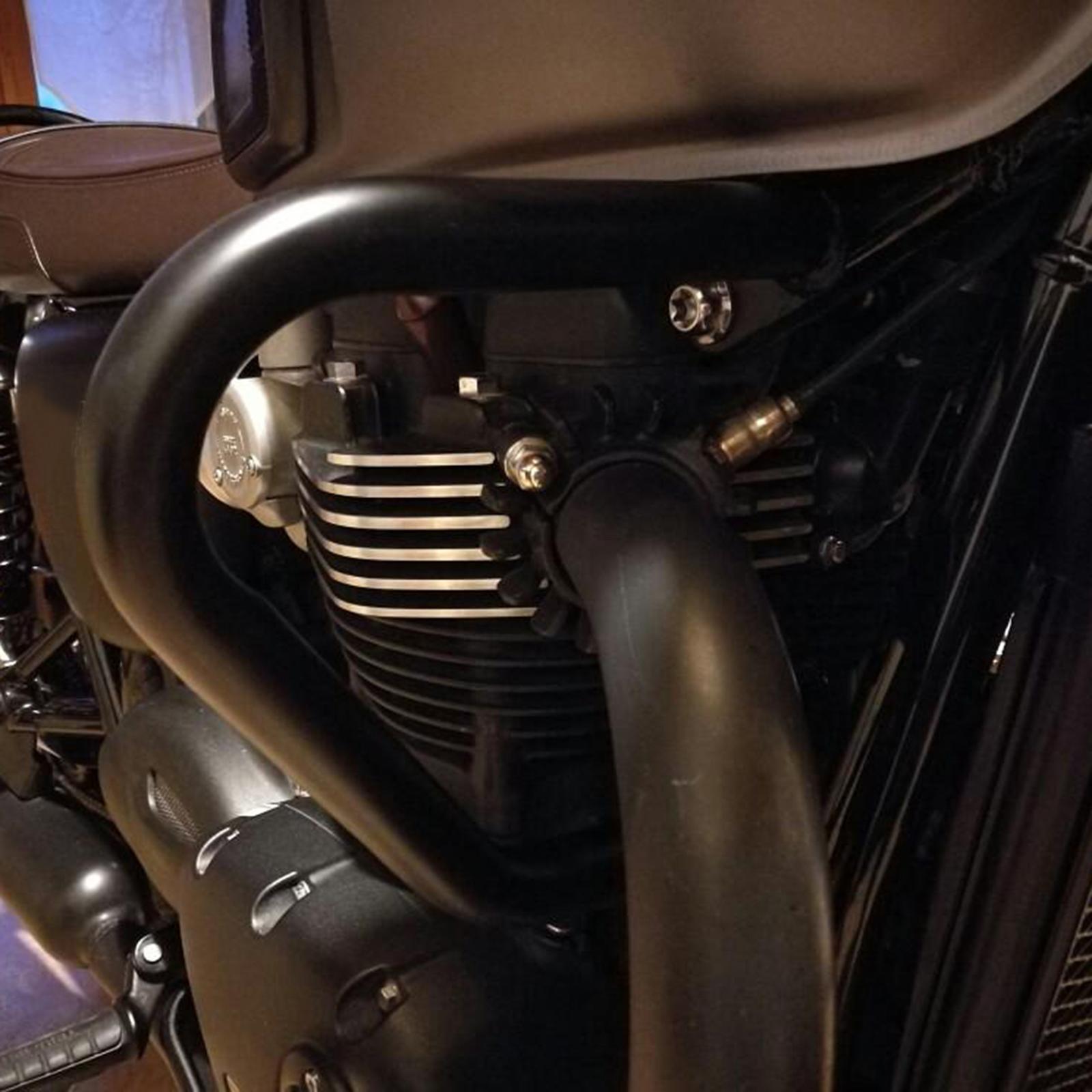 Steel Engine Guard Crash  for T120  Black Durable Accessories