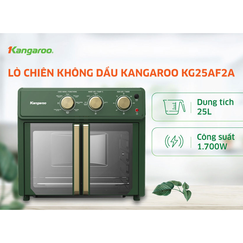 Lò chiên không dầu Kangaroo KG25AF2A 25 Lít - Hàng chính hãng