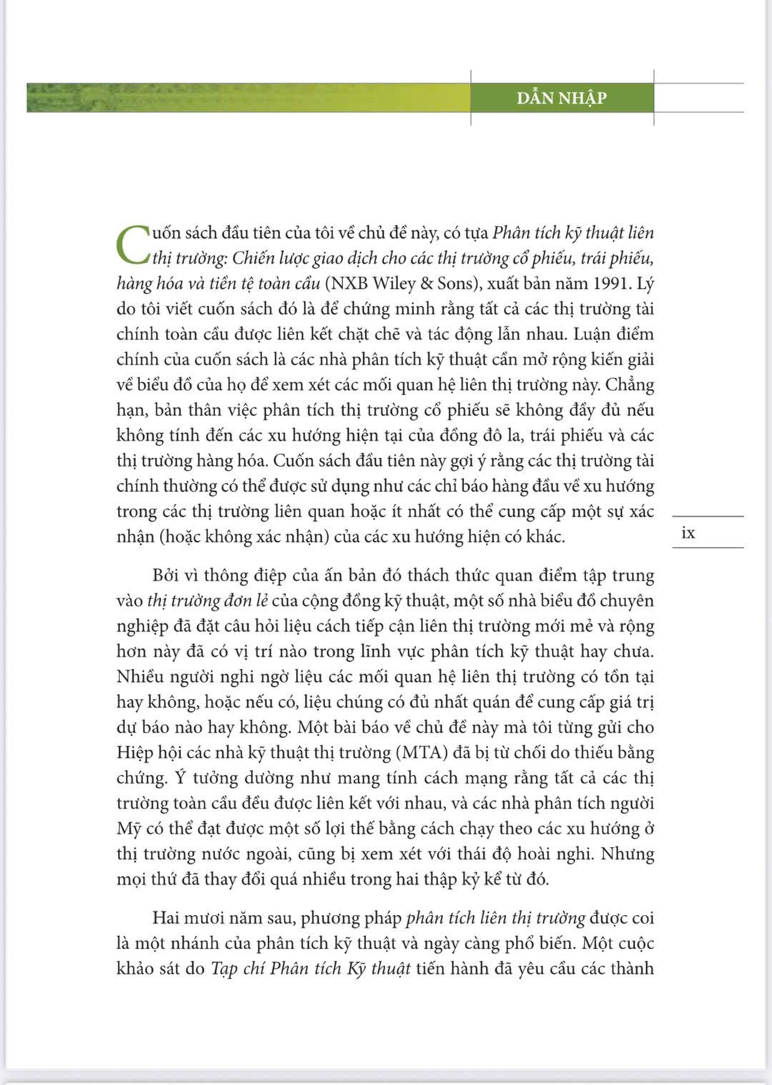 Sách - Giao Dịch Bằng Phân Tích Liên Thị Trường - Một Phương Pháp Tiếp Cận Trực Quan Để Chiến Thắng Trên Thị Trường Tài Chính Bằng Cách Cách Sử Dụng Quỹ Hoán Đổi Danh Mục (ETF)