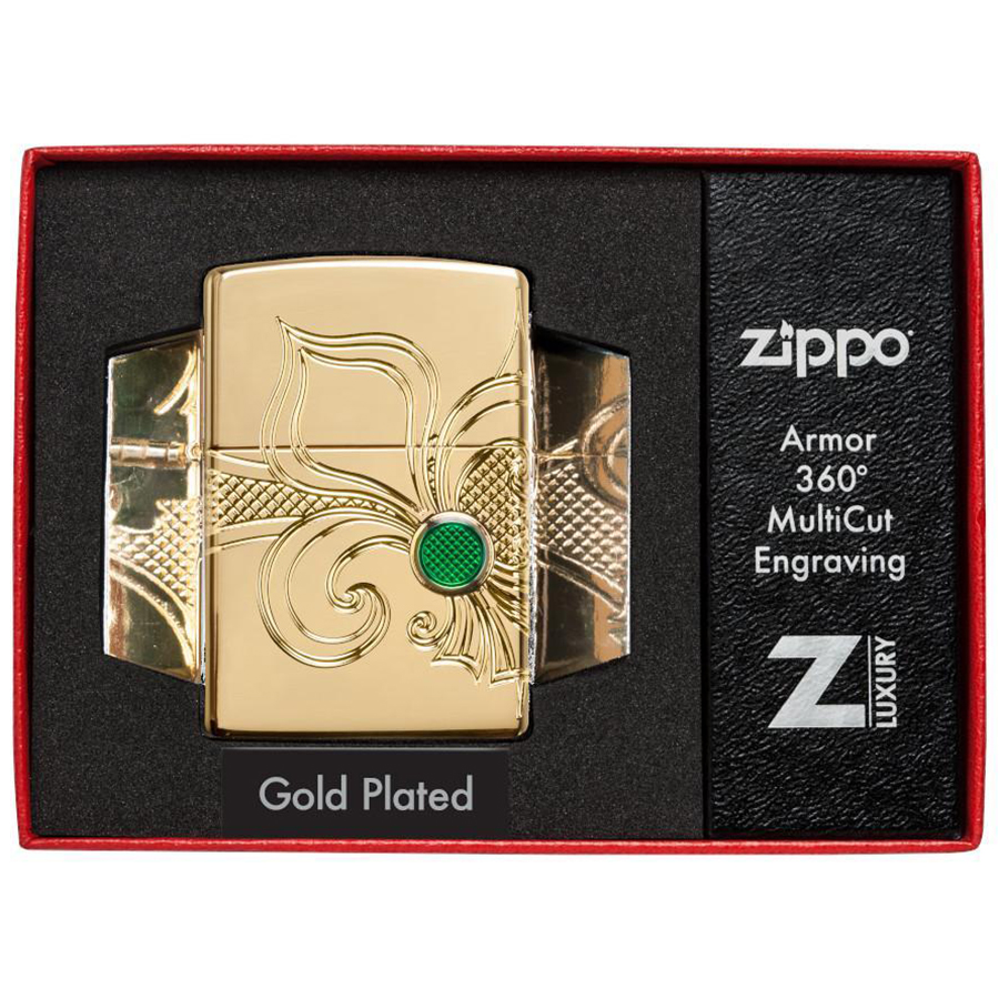 Bật Lửa Zippo 49108 – Zippo Armor Fleur-De-Lis Design Gold Plate