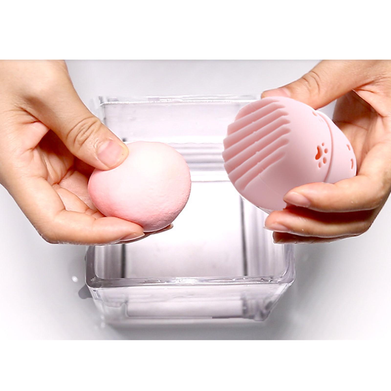 Makeup Sponge Holder Dustproof Silicone Cosmetic Blender Storage Case