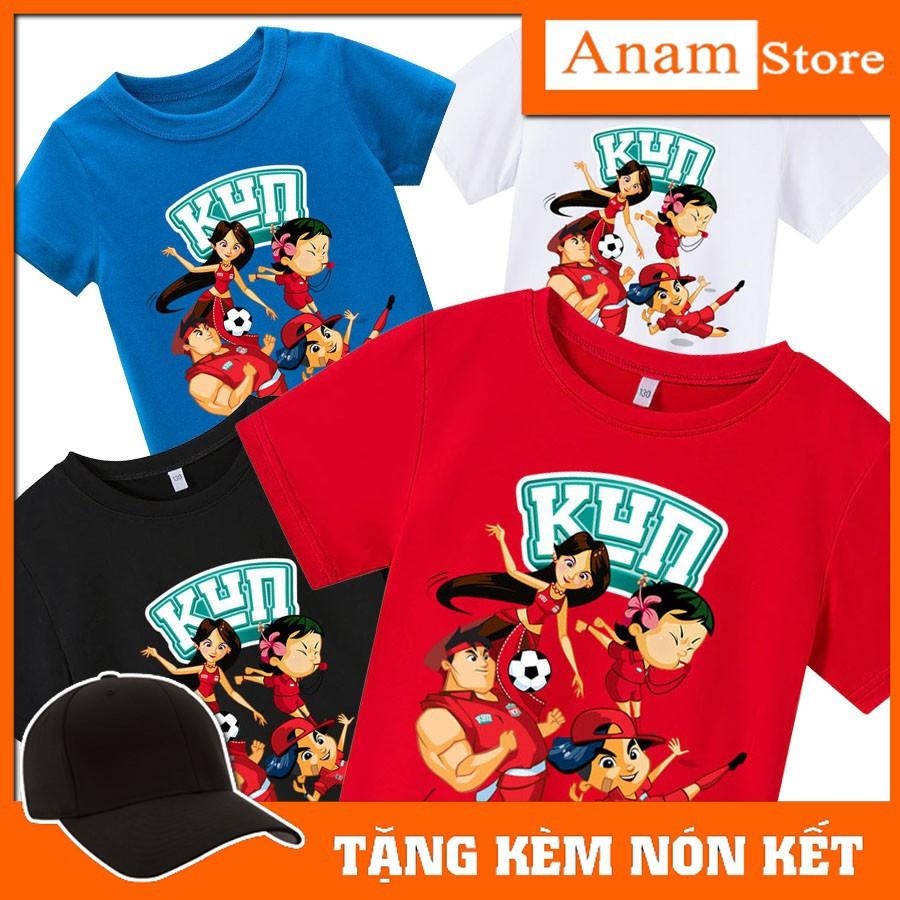 Áo thun trẻ em sữa kun 2, Tặng kèm nón kết, có size người lớn, Anam Store