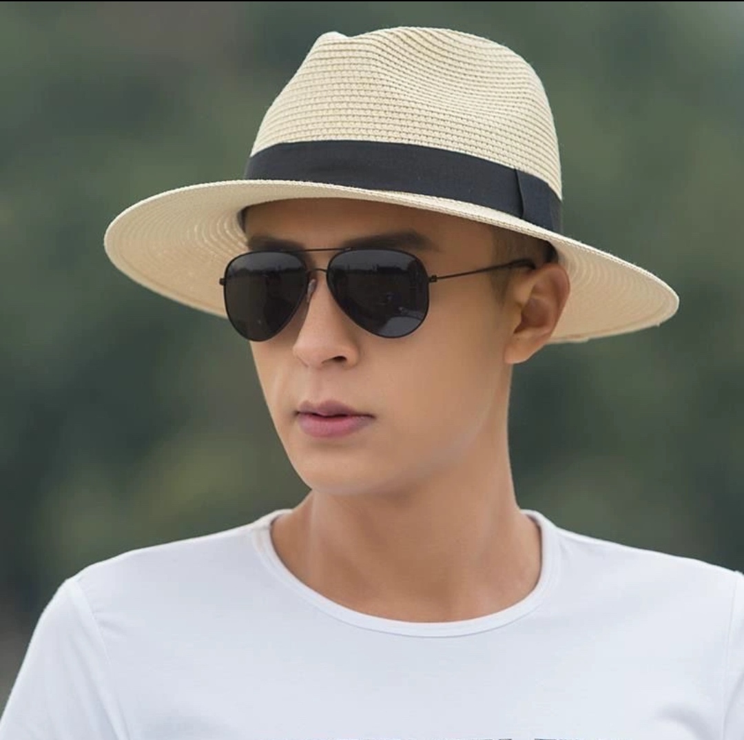 Nón cao bồi phớt mũ cao bồi nam nữ Fedora comboy chất liệu cói Hàng nhập dona24072901