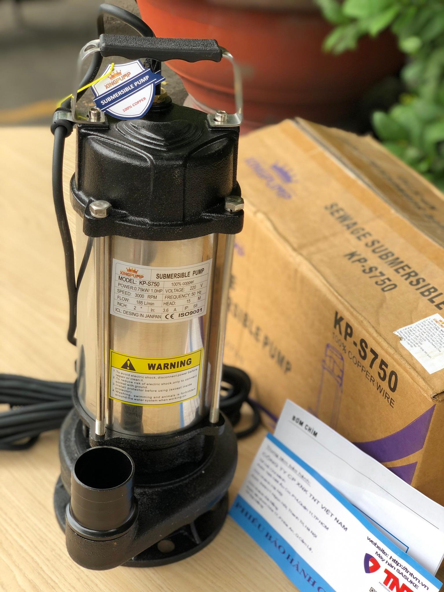 MÁY BƠM CHÌM 750W KINGPUMP KP-S750 - HÀNG CHÍNH HÃNG