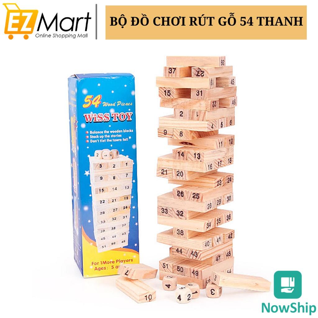 Bộ Đồ Chơi Rút Gỗ Wiss Toy 54 Thanh Cao Cấp Cho Bé