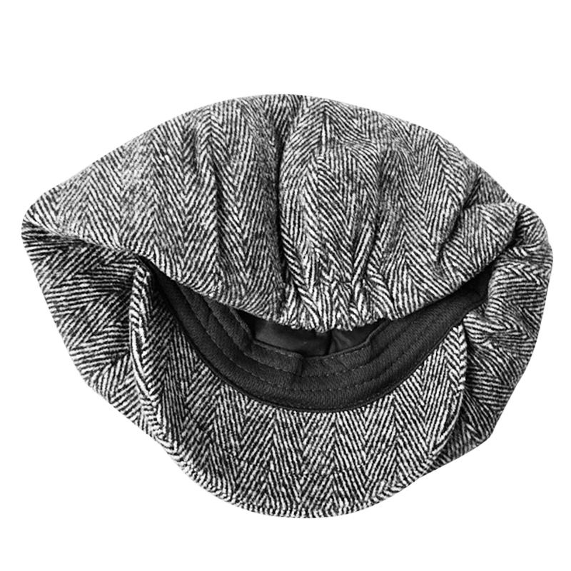 Len Newsboy Nắp Nam Màu Xám Sừng Trâu Dẹt Mũ Lưỡi Trai Nam Nữ Anh Họa Sĩ Mũ Mềm Mùa Thu Đông Nón Hình Bát Giác Nắp BLM09