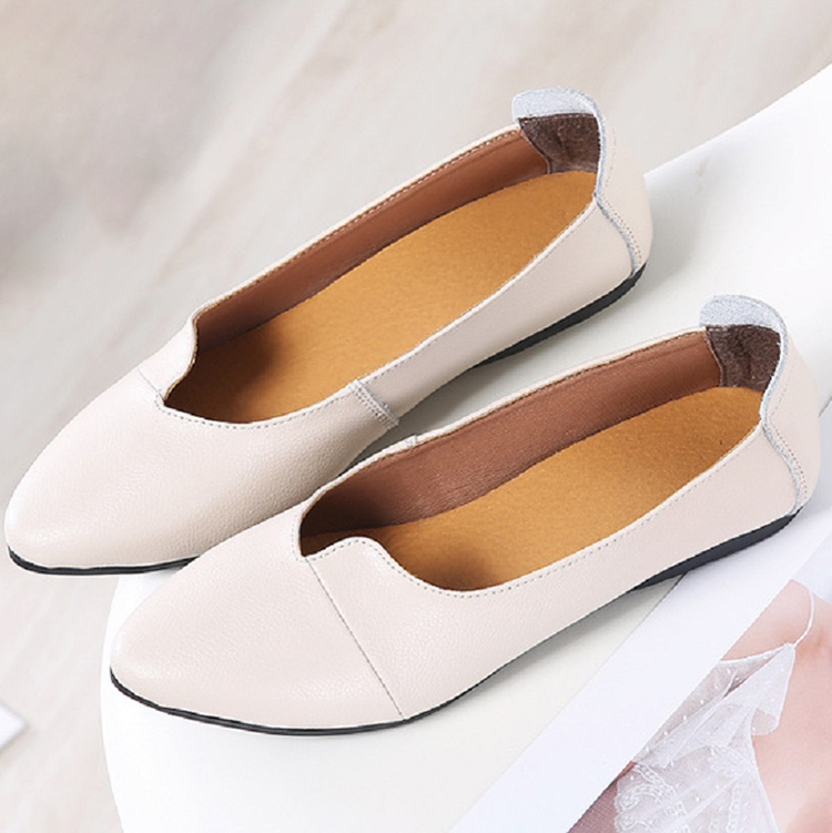 Women's pointed toe flat shoes comfortable soft loafer