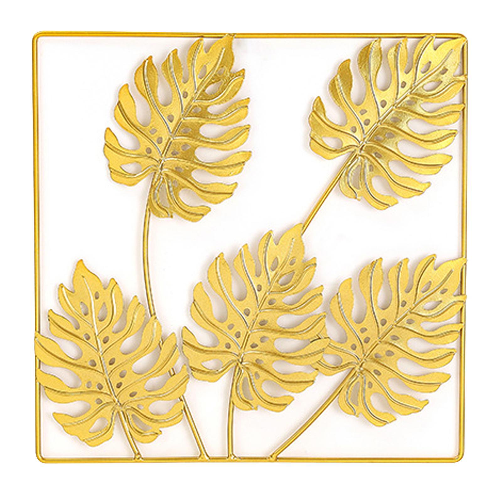 Leaf Walls Sculptures Hanging Statues Leaves Metal Wall Art Decors