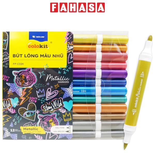 12 Bút Lông Màu Nhũ - Colokit FP-C024