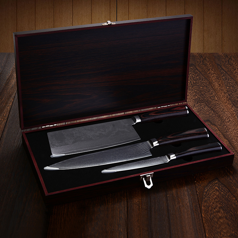 BỘ 3 DAO BẾP NHẬT THÉP DAMASCUS DT2