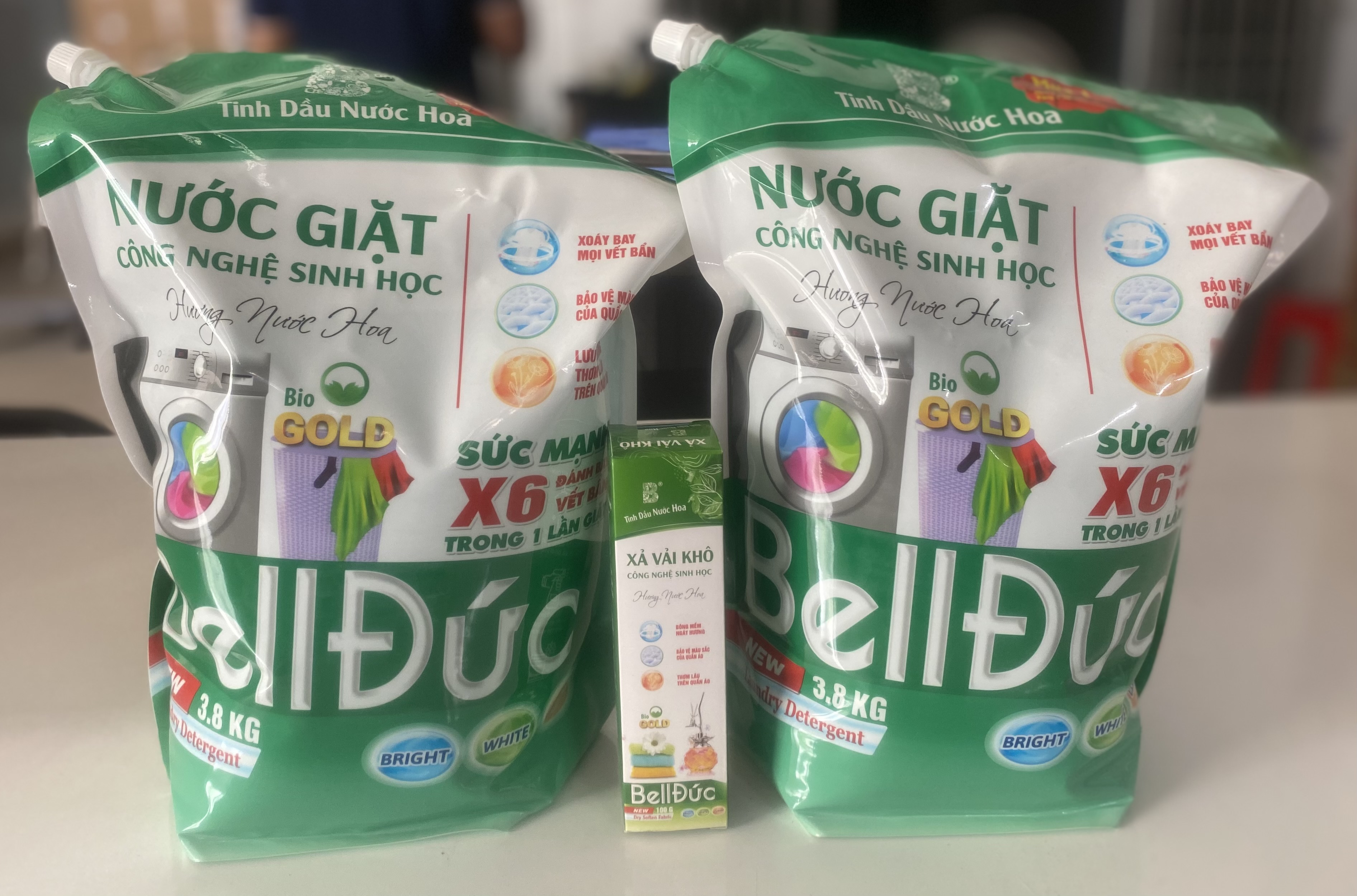 Combo giặt xả Bell Đức, giảm 10k, Tặng xả vải khô 100ml