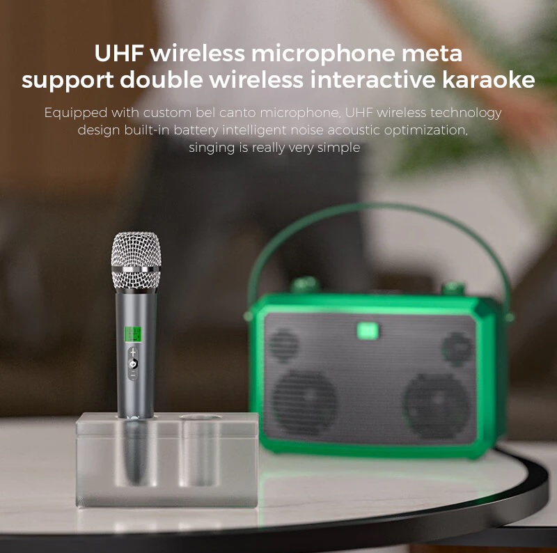 Loa Bluetooth Hát Karaoke Kèm 1 Micro Không Dây Cầm Tay Cho Gia Đình, Đi Dã Ngoại, Picnic, Du Lịch SHIDU SD-M5 - Hàng Chính Hãng