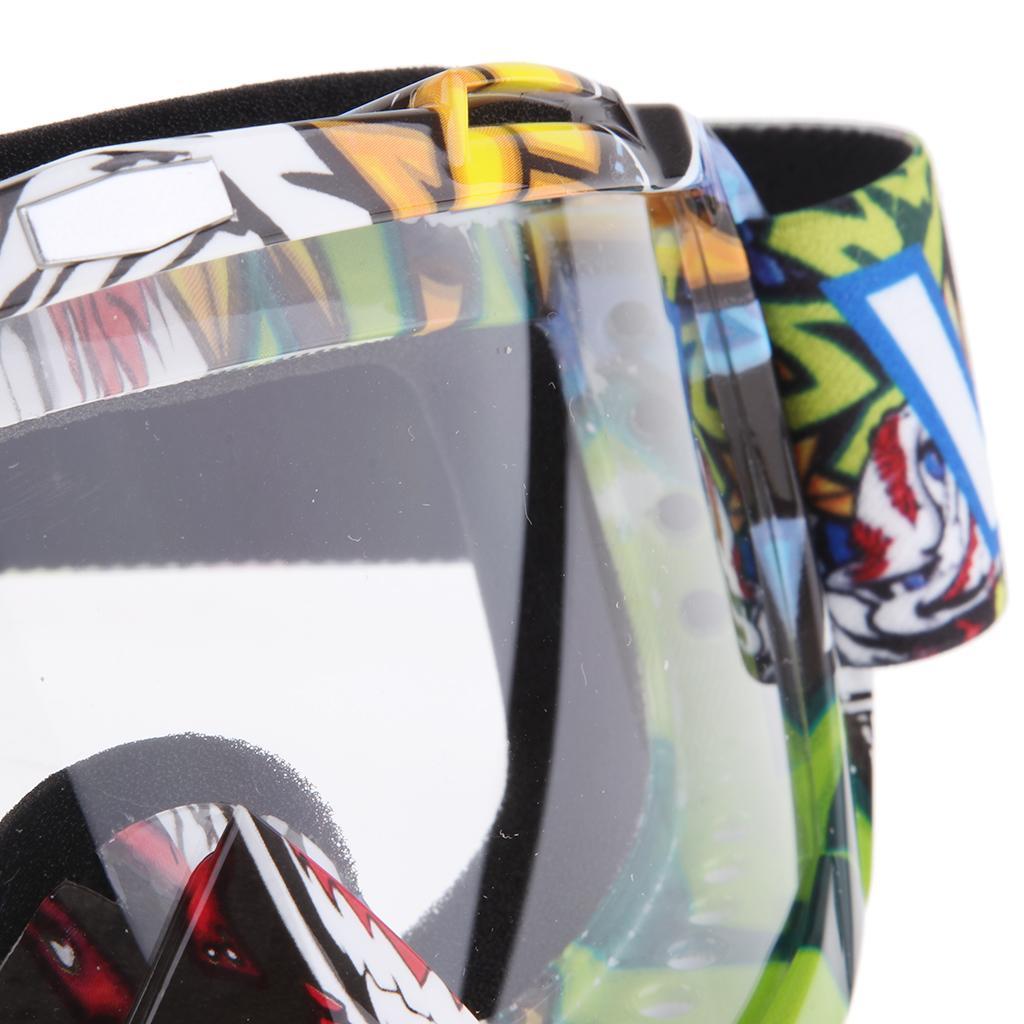 4X Motocross Snowmobile Snowboard Goggles  Protector Eyewear Clear