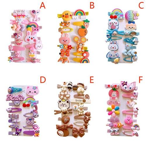 Set 14 Phụ Kiện Kẹp Tóc Xinh Xắn Cho Bé Gái Gelu Kids Phong Cách Hàn Quốc