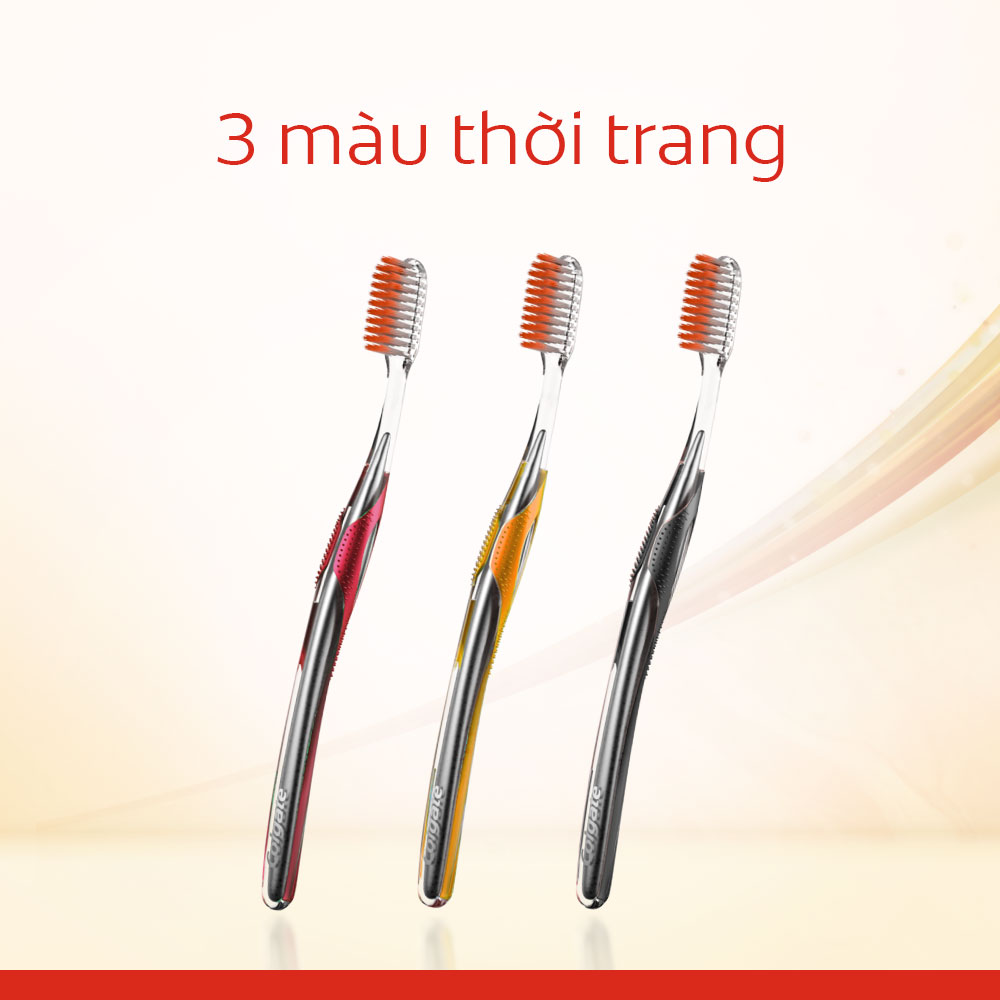 Bộ 3 bàn chải đánh răng Colgate ngăn chảy máu nướu SlimSoft Advanced từ khoáng núi lửa siêu mềm mảnh