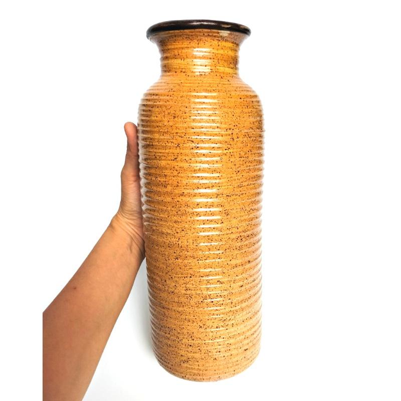Bình hoa gốm sứ cao trên 30cm dáng Trụ, lọ gốm sứ Bát Tràng, phong cách mộc mạc dùng cắm sen, các loại hoa dáng cao