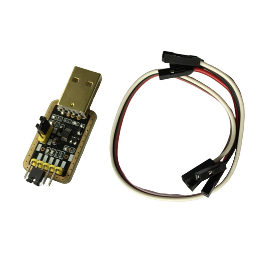 USB to TTL Converter CH340G UART Serial Adapter Module Switchable Output TTL Level 3.3V / 5V Gold Color