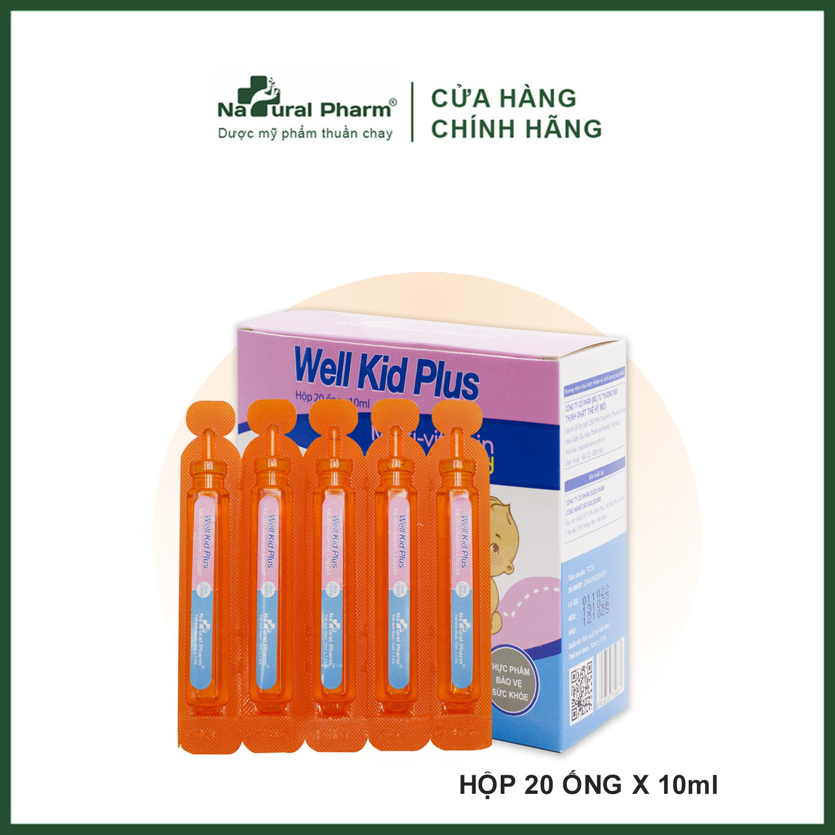 WELL KID PLUS (multi-vitamin liquid) Hỗ trợ tăng cường đề kháng, giúp ăn ngon giảm mệt mỏi cho bé yêu