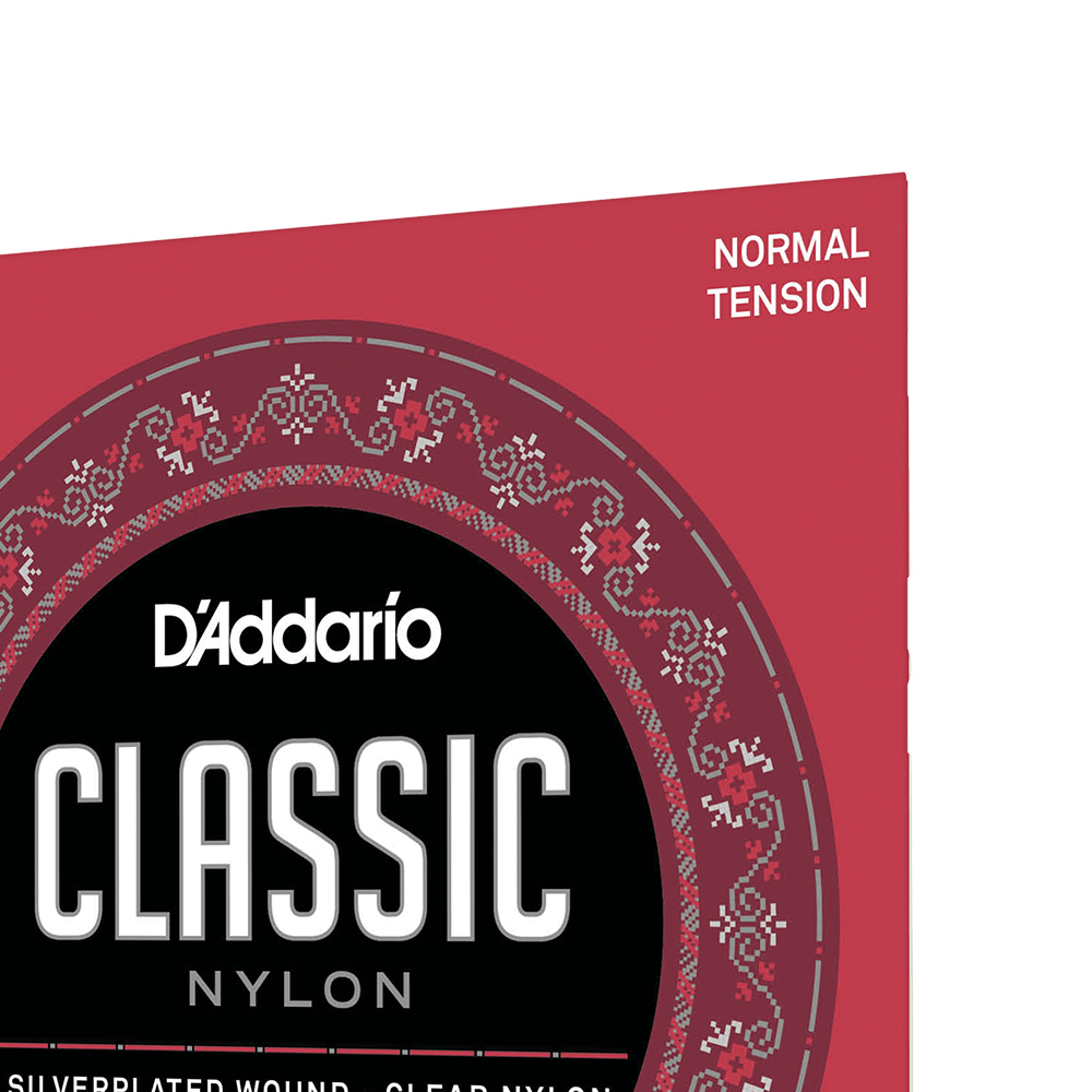 Bộ dây đàn Guitar Classic (Nylon) - D'Addario EJ27N - Normal Tension, Clear Nylon - Hàng chính hãng