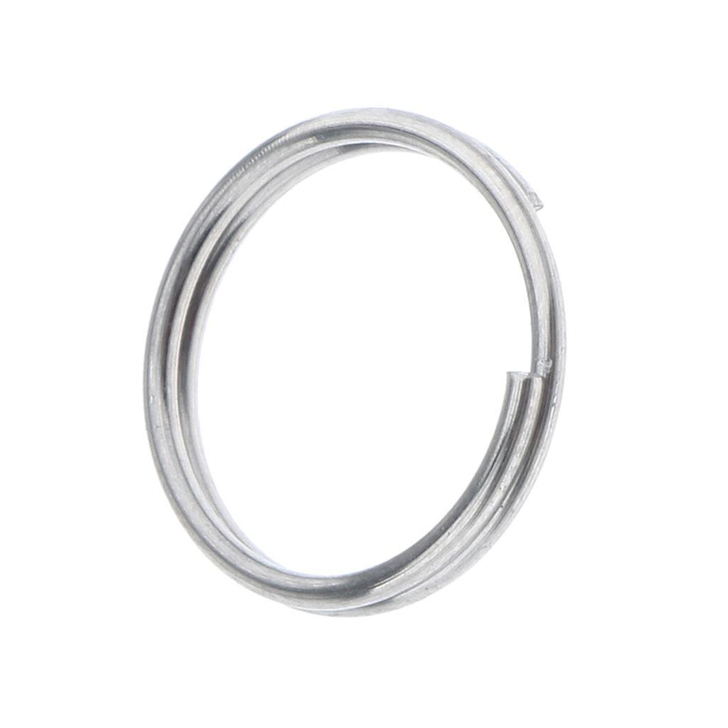 5pcs Titanium Keychain Split Ring Keyring Holder Hanging Loop