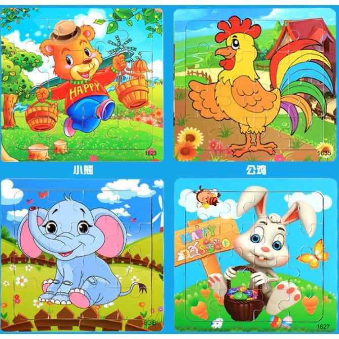 Tranh Ghép Gỗ 9 Miếng Cho Bé Phát Triển Tư Duy Sáng Tạo